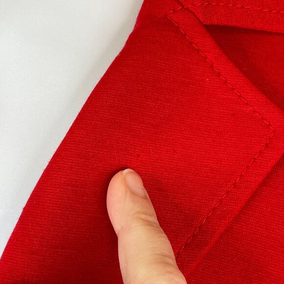 Lane Bryant Womens Button Up Blazer Size 18 Cherry Red Stretch Knit Jacket Comfy - Picture 8 of 11